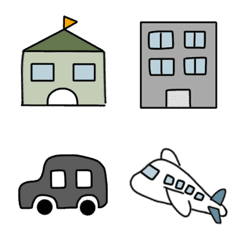 mefor emoji. house& Vehicle