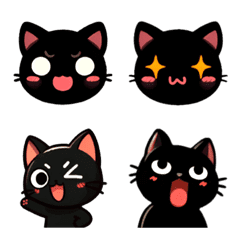 黑貓活力表情貼