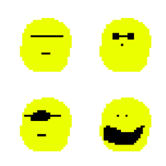 Yellow Pixel Circle