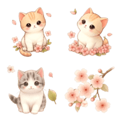 Cat Cherry Blossom Emoji 6