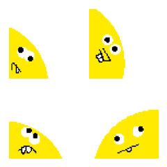 Yellow Circle With His Teeth