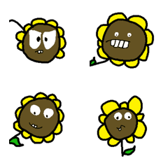 Sun Flower with his teeth