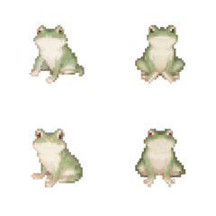 Frog Pixel Art Emoji 3