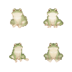 Frog Pixel Art Emoji 2