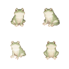 青蛙像素艺术表情符号 4