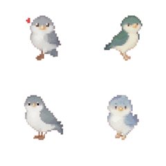 Bird Pixel Art Emoji 1
