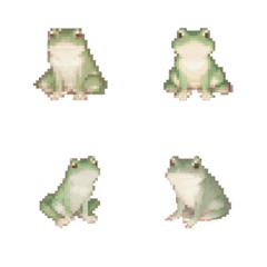 Frog Pixel Art Emoji 1