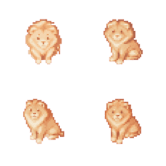 Lion Pixel Art Emoji 3