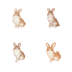 兔子像素艺术表情符号 3