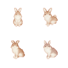 兔子像素艺术表情符号 4