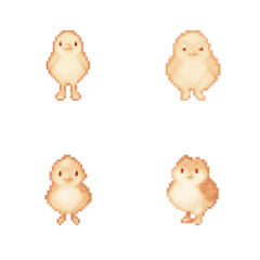 Chick Pixel Art  Emoji 1