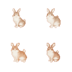 兔子像素艺术表情符号 5