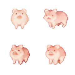 Pig Pixel Art  Emoji 3