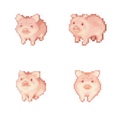 Pig Pixel Art  Emoji 2