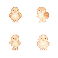 Chick Pixel Art  Emoji 4