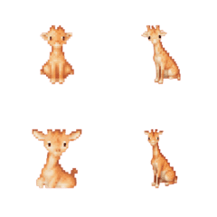 Giraffe Pixel Art  Emoji 5