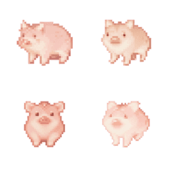 猪像素艺术表情符号 4