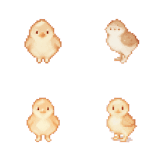 Chick Pixel Art  Emoji 2