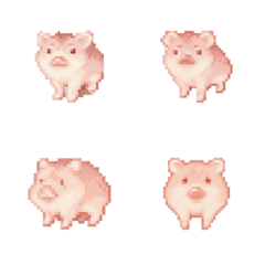 猪像素艺术表情符号 1