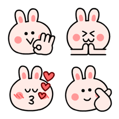 Pink Love Rabbit *Polite Emoji*
