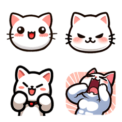 White Cat Dynamic Expression Stickers