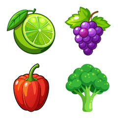Delicious fruits and vegetables