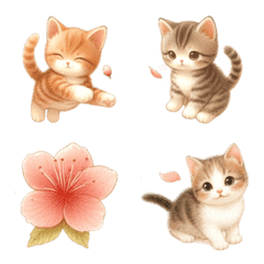 Cat Cherry Blossom Emoji 9