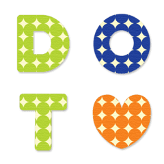 retro dot pattern alphabet