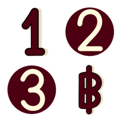 Numbers emoji : Russet cream color
