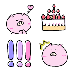 Cute pastel pig emoji