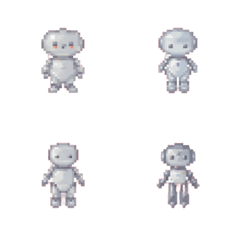 Robot Pixel Art  Emoji 3