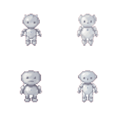 Emoji Seni Piksel Robot 5