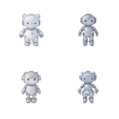 Robot Pixel Art  Emoji 2