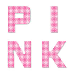 pink retro pattern alphabet