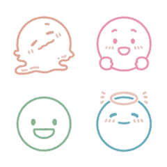 Round face emoji for daily use