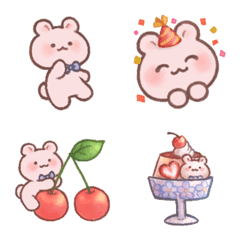 Pink KUMAchan Emoji 2