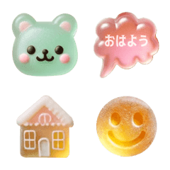 Cute gummy candy emoji 03