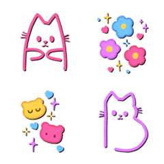 Cute alphabet, cat