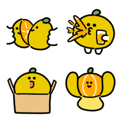 Smiling orange anime emoji