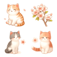 Cat Cherry Blossom Emoji 12