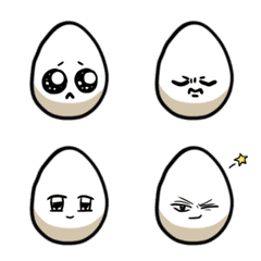 emoji version of an egg with faces