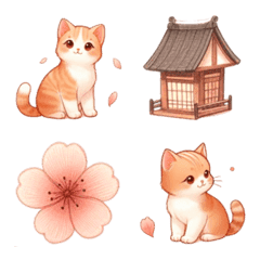 Cat Cherry Blossom Emoji 15