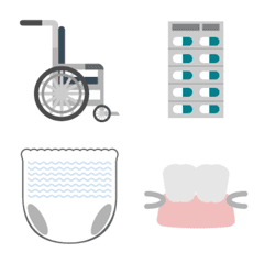 Versatile emoji related to nursing care