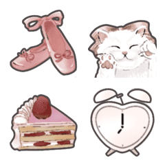 Emoji pesta teh hewan feminin Perancis