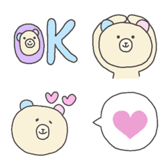Lovery pastel bear emoji