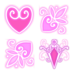 Frame Emoji vol.78 neon pink