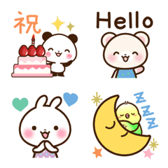 Colorful Various greeting emoji