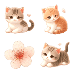 Cat Cherry Blossom Emoji 18