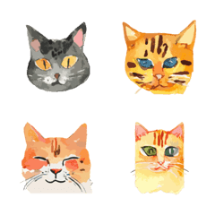 various cat emoji set