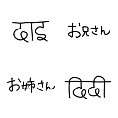 シンプルネパール語絵文字（人）